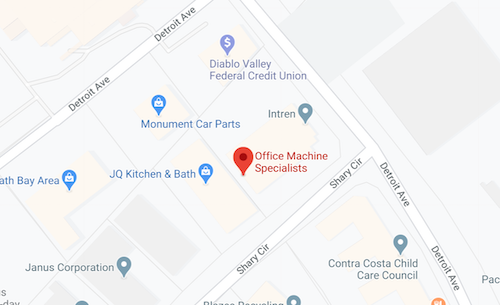 Office Machine Specialists Map